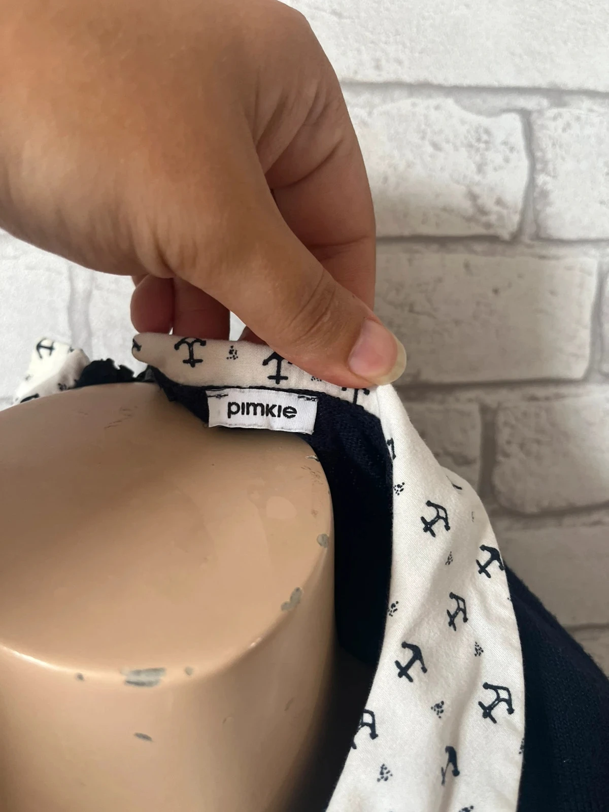 Gilet zippé bleu marine avec col fantaisie – Taille 38 – Pimkie – photo 3